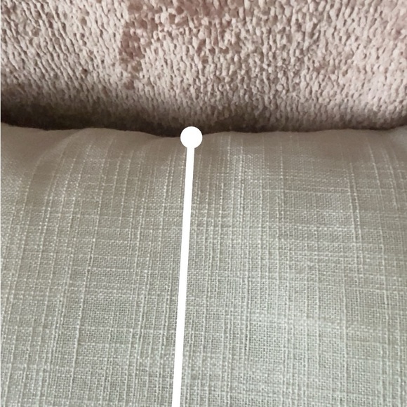 EUC At Home accent pillow blue and cream 16” square - Picture 5 of 5